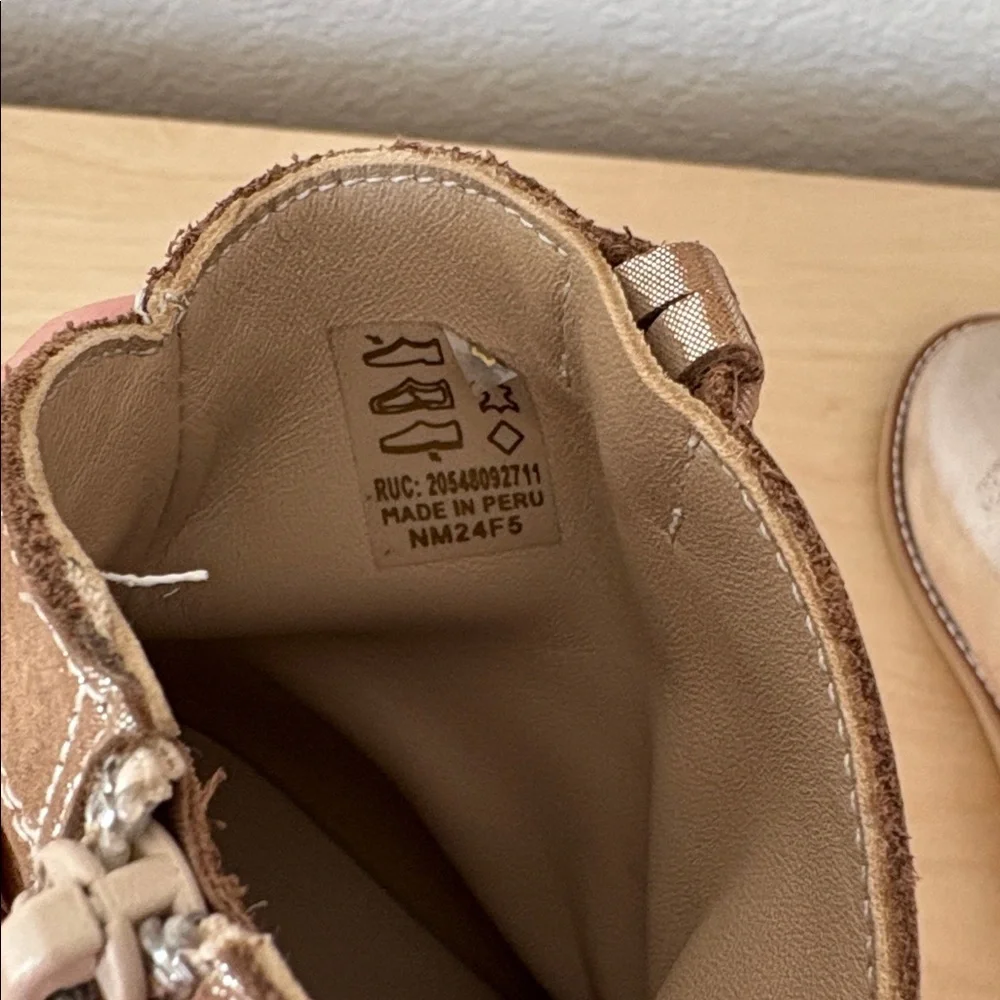 Elephantito Hannah Suede Leather Boot Metallic Blush